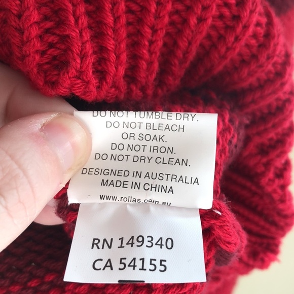 Rolla's Crewneck Red & Purple Striped Cropped 100% Cotton Sweater - Picture 4 of 6